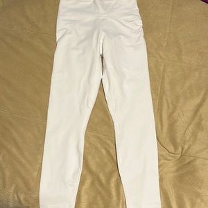 Fabletics white leggings with multicolored detail size S, NWOT